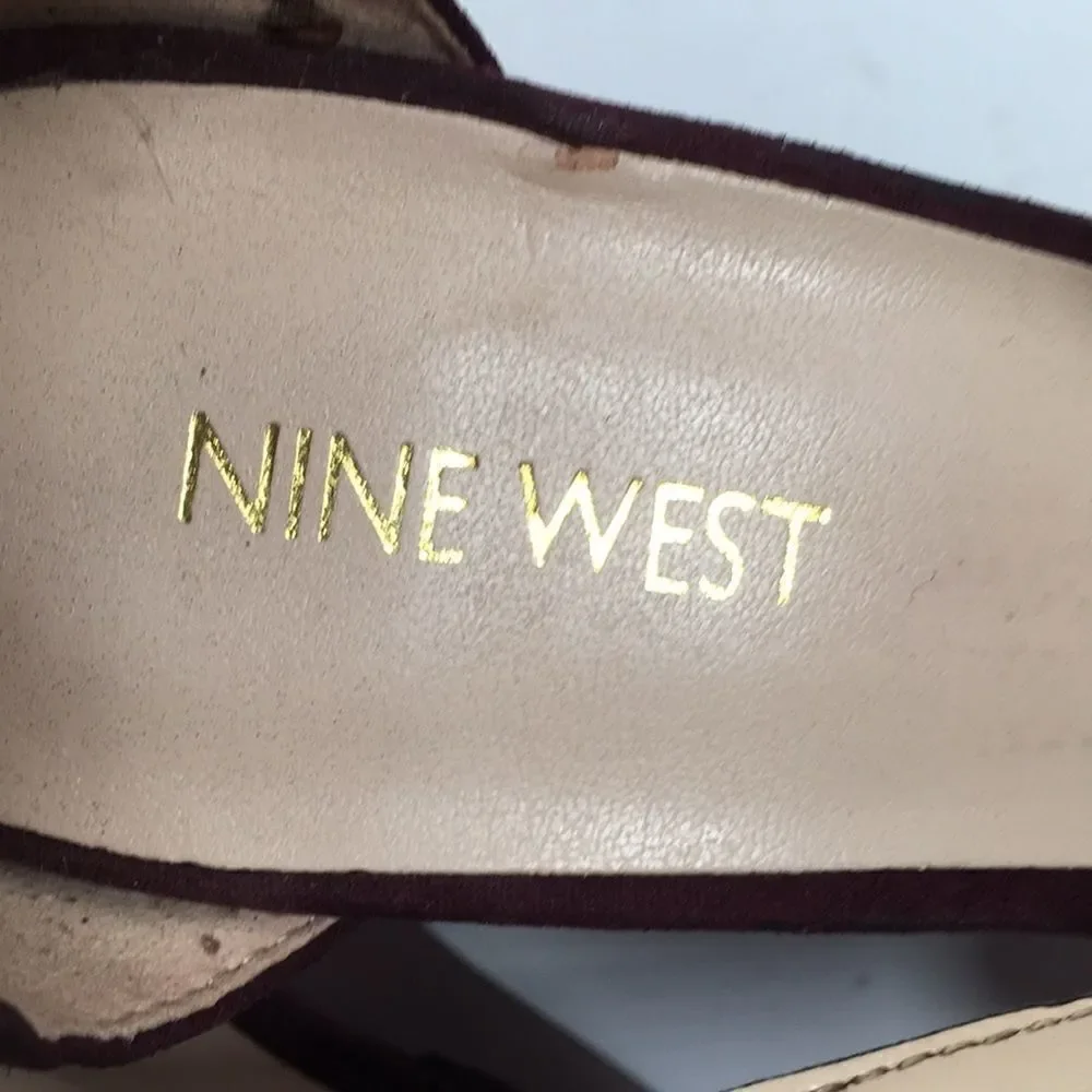 Nine West Mary Jo Platform wedge Sz 8 1/2
